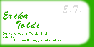 erika toldi business card